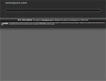 Tablet Screenshot of ozonepure.com